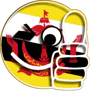Smiley - OK Brunei Asien Fahnen 