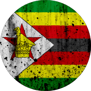 Rond Zimbabwe Afrique Drapeaux 