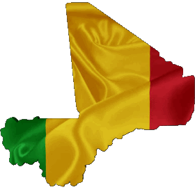 Karte Mali Afrika Fahnen 