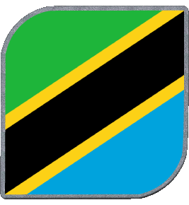 Square Tanzania Africa Flags 