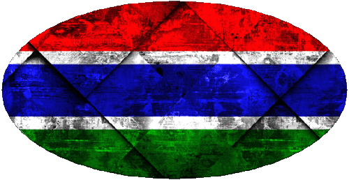 Oval 01 Gambia Africa Flags 