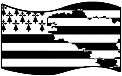 Rechteck Bretagne Regionen Frankreich Fahnen 