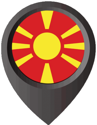 Perno di posizione Macedonia Europa Bandiere 