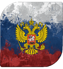 Carré Russie Europe Drapeaux 