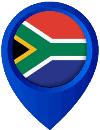 Location Pin South Africa Africa Flags 