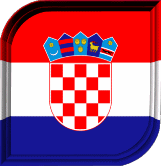 Square Croatia Europe Flags 