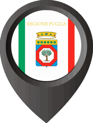 Location Pin Puglia Italy Europe Flags 