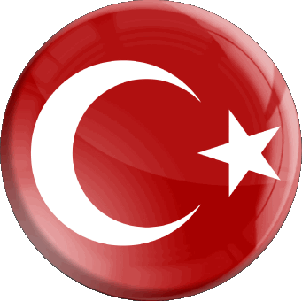 Rond Turquie Asie Drapeaux 