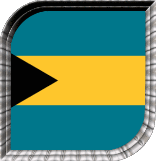 Square Bahamas America Flags 