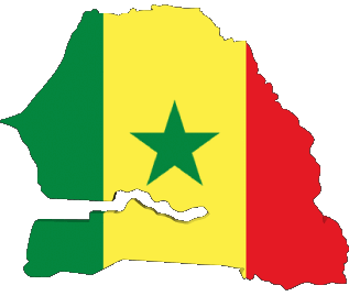 Map Senegal Africa Flags 