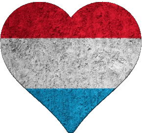 Coeur Luxembourg Europe Drapeaux 