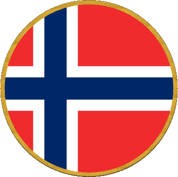 Round Norway Europe Flags 