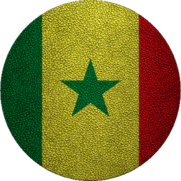 Tondo Senegal Africa Bandiere 