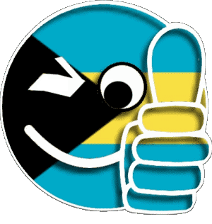 Smiley - OK Bahamas Amériques Drapeaux 