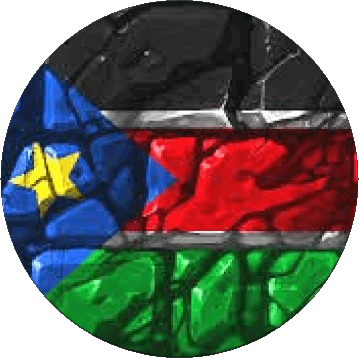 Rond South Sudan Africa Flags 