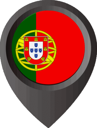 Epingle de Localisation Portugal Europe Drapeaux 