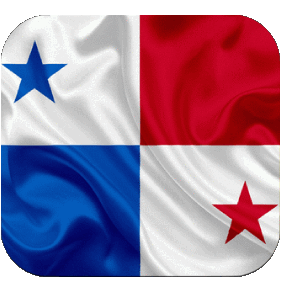 Quadrato Panama America Bandiere 