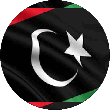 Round Libya Africa Flags 