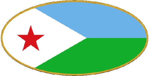 Oval 01 Djibouti Africa Flags 