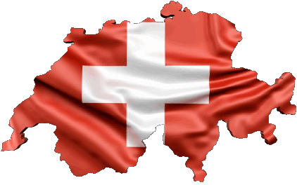 Karte Schweiz Europa Fahnen 