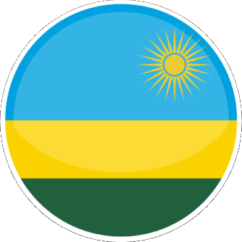 Round Rwanda Africa Flags 