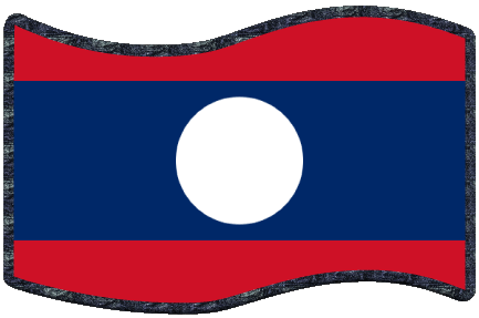 Rectangle Laos Asie Drapeaux 