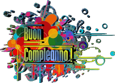 008 Transparent Background Astratto - Geometrico Buon Compleanno Italian Messages 