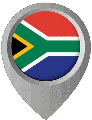Epingle de Localisation Afrique du Sud Afrique Drapeaux 