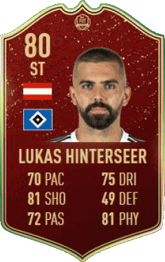 Lukas Hinterseer Autriche F I F A - Joueurs Cartes Jeux Vidéo Multi Média 