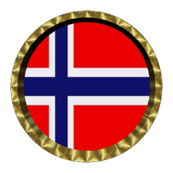 Round - Rings Norwegen Europa Fahnen 
