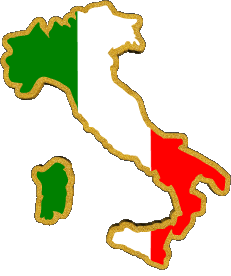 Map National Italy Europe Flags 