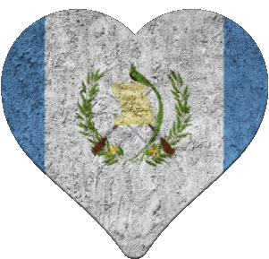 Heart Guatemala America Flags 