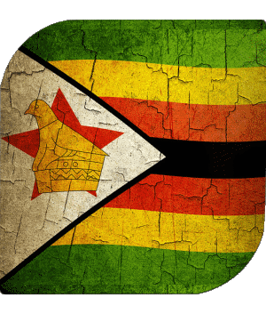 Quadrato Zimbabwe Africa Bandiere 