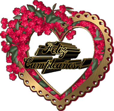 003 Corazón Feliz Cumpleaños Spagnolo Messagi 