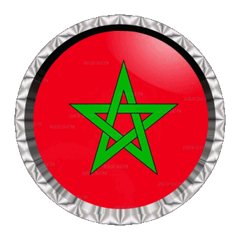 Rond - Anneaux Maroc Afrique Drapeaux 