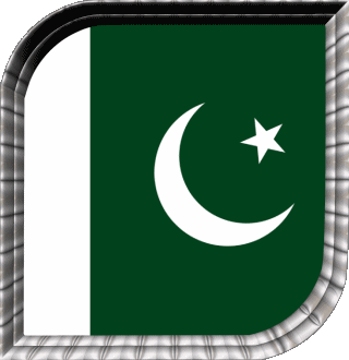 Carré Pakistan Asie Drapeaux 