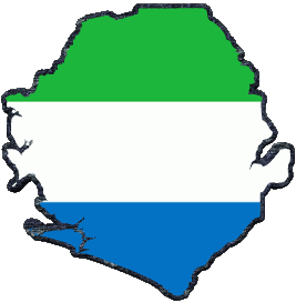 Map Sierra Leone Africa Flags 