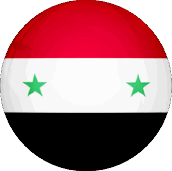 Rond Syrie Asie Drapeaux 