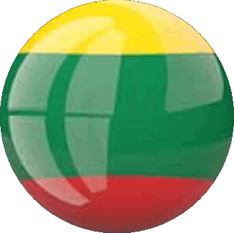Round Lithuania Europe Flags 