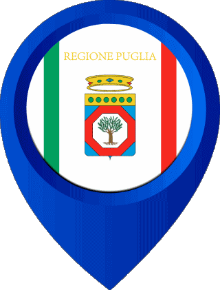 Location Pin Puglia Italy Europe Flags 