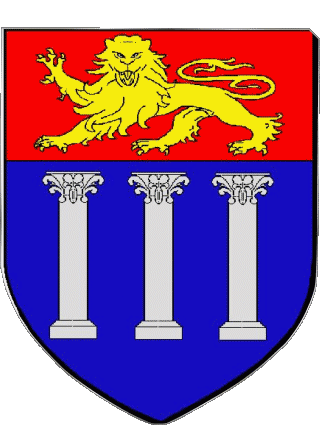 Wappen-Wappen COUTANCES 50 Abteilungen - Städte Frankreich Fahnen 