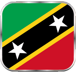 Platz 2 St. Kitts und Nevis Amerika Fahnen 