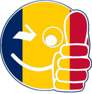 Smiley - OK Tchad Afrique Drapeaux 