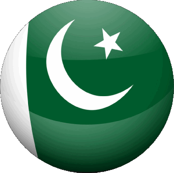 Rond Pakistan Asie Drapeaux 