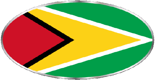 Ovale Guyana America Bandiere 