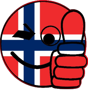 Smiley - OK Norvège Europe Drapeaux 