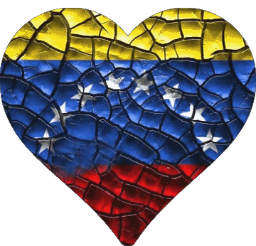 Heart Venezuela America Flags 