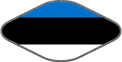 Oval Estland Europa Fahnen 