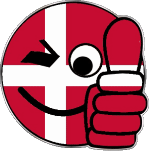 Smiley-01 Dänemark Europa Fahnen 