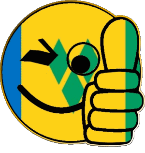 Smiley - OK St. Vincent und die Grenadinen Amerika Fahnen 